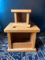 Houten Stoofjes 2 maten stoof hout vintage, Ophalen of Verzenden, Gebruikt