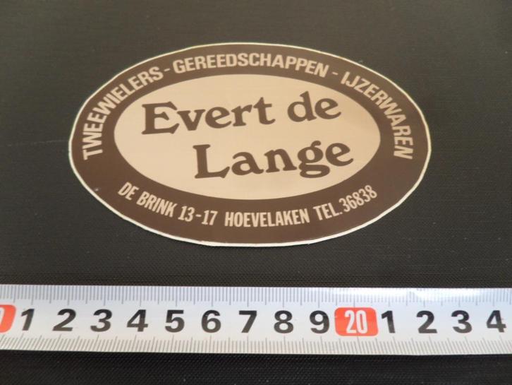 sticker Hoevelaken Evert de Langen Tweewielers Fiets, Verzamelen, Stickers, Zo goed als nieuw, Ophalen