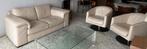 2 Natuzzi draaistoelen en tweezitsbank, Huis en Inrichting, Ophalen, Zo goed als nieuw, Leer