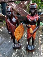 Afrikaanse krijgers houten beelden, Antiek en Kunst, Ophalen of Verzenden