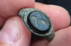Romeinse ring gem bodemvondst brons, Ophalen of Verzenden, Gebruikt, Overige materialen, Overige voorstellingen