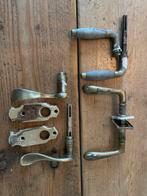 Set van 3 vintage deurklinken, Doe-het-zelf en Verbouw, Hang- en Sluitwerk, Ophalen of Verzenden, Gebruikt, Koper of Messing, Klink of Kruk