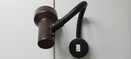 Herda vintage wandlamp met flexibele as ,Herda-Amsterdam 70s, Huis en Inrichting, Lampen | Wandlampen, Gebruikt, Glas, Kunststof