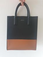 Prachtige leren tas van Maison Heroïne Kira 13 zwart cognac, Ophalen of Verzenden, Zo goed als nieuw, Zwart, Overige typen