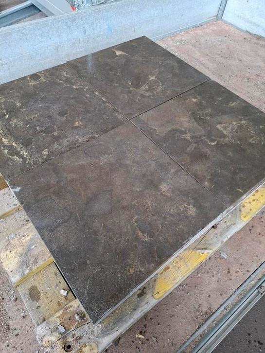 Chinees hardsteen tegels 50/50 ,3cm dik  48m2, Tuin en Terras, Tegels en Klinkers, Gebruikt, Terrastegels, Natuursteen, Ophalen