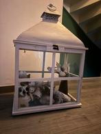 Witte decoratieve lantaarn, Huis en Inrichting, Woonaccessoires | Kandelaars en Kaarsen, Ophalen, 50 tot 75 cm