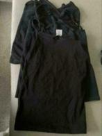 Sanetta claesen's 140 146 zwart zwarte 3 stuks hemdjes hemd, Kinderen en Baby's, Kinderkleding | Maat 140, Meisje, Gebruikt, Nacht- of Onderkleding