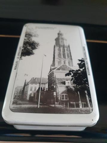 Koekjesblik Walburgskerk gemeentehuis Zutphen Kreyenbroek  beschikbaar voor biedingen