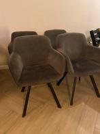 Woood Viggo Eetkamerstoelen - Set van 6, Huis en Inrichting, Hout, Bruin, Verzenden, Velvet