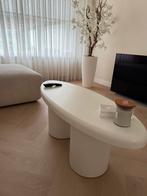 Organische off white salontafel., Ophalen, 100 tot 150 cm, 50 tot 100 cm, Zo goed als nieuw