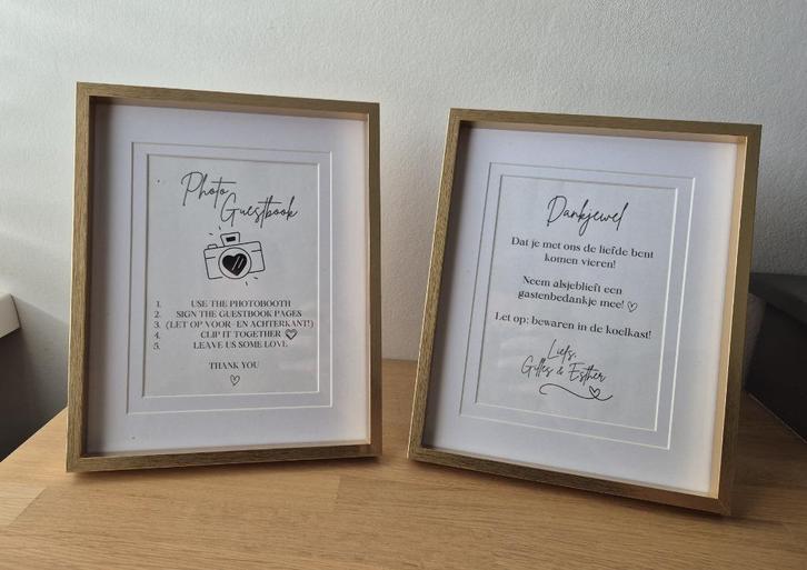 Lijstjes goud bruiloft, Hobby en Vrije tijd, Feestartikelen, Zo goed als nieuw, Versiering, Geboorte of Huwelijk, Ophalen of Verzenden