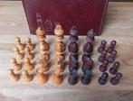 Leuke houten Staunton schaakstukken KH:90mm, Ophalen of Verzenden, Zo goed als nieuw