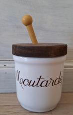 Vintage mosterdpotje met lepeltje uit Frankrijk, Antiek en Kunst, Ophalen of Verzenden