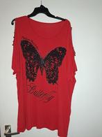 Prachtig nieuw shirt . Met vlinder. Mt. 52/54, Nieuw, Ophalen of Verzenden, Rood