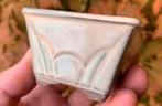 Bonsai pot crème geglazuurd Japans aardewerk 7,1x7,1x4,5, Tuin en Terras, Bloempotten, Vierkant, Ophalen of Verzenden, Zo goed als nieuw