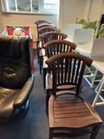 6 teakhouten eetkamerstoelen ( 500858), Huis en Inrichting, Ophalen, Gebruikt, Bruin, Vijf, Zes of meer stoelen