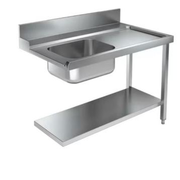 RVS aanvoertafel en afvoertafel tbv doorschuifvaatwasser beschikbaar voor biedingen