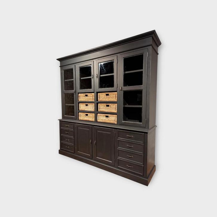 Xl buffetkast matzwart actie € 1450-, nu voor € 800-,, Huis en Inrichting, Kasten | Buffetkasten, Zo goed als nieuw, 200 cm of meer