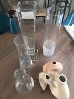 7 vazen vaas ikea leenbakker rond vierkant bloemenvaas, Overige kleuren, Ophalen of Verzenden, Minder dan 50 cm, Glas