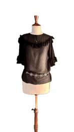Prachtige Dolce & Gabbana zwarte blouse in maat M, Maat 38/40 (M), Dolce & Gabbana, Zwart, Ophalen of Verzenden
