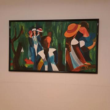 Schilderij: Figuren in het groen beschikbaar voor biedingen