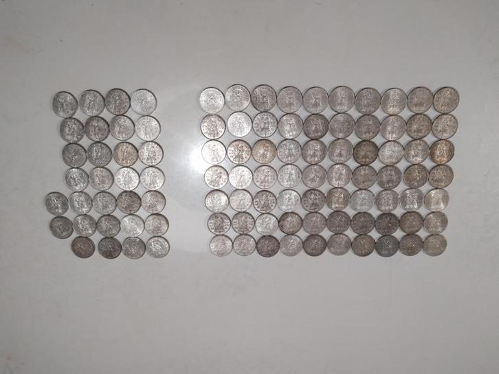 ❤️ 100x Zilver RijksdaalderJuliana Rijksdaalders zilveren, Postzegels en Munten, Munten | Nederland, Setje, 2½ gulden, Koningin Juliana