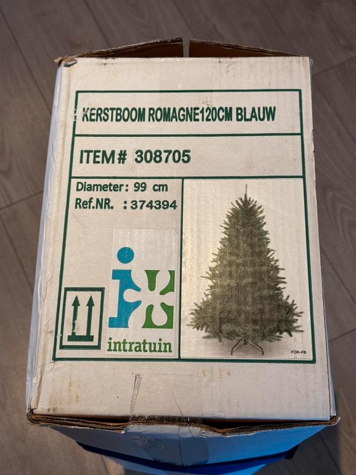Kerstboom - Triumph Tree - Romagne Blauw - 120cm hoog, Huis en Inrichting, Woonaccessoires | Kunstplanten en Kunstbloemen, Zo goed als nieuw