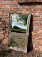 Barok Zilverkleurige Wandspiegel, Ophalen, Gebruikt, 100 tot 150 cm, Rechthoekig