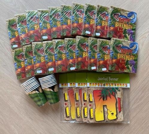 Partij feestartikelen Dino - Dinosaurus | verjaardag, Hobby en Vrije tijd, Feestartikelen, Nieuw, Feestartikel, Verjaardag, Ophalen of Verzenden