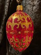 Kerstbal Ei Roze Glas, Ophalen of Verzenden, Zo goed als nieuw