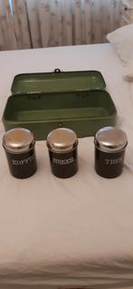 Vintage broodtrommel met blikken, Antiek en Kunst, Ophalen