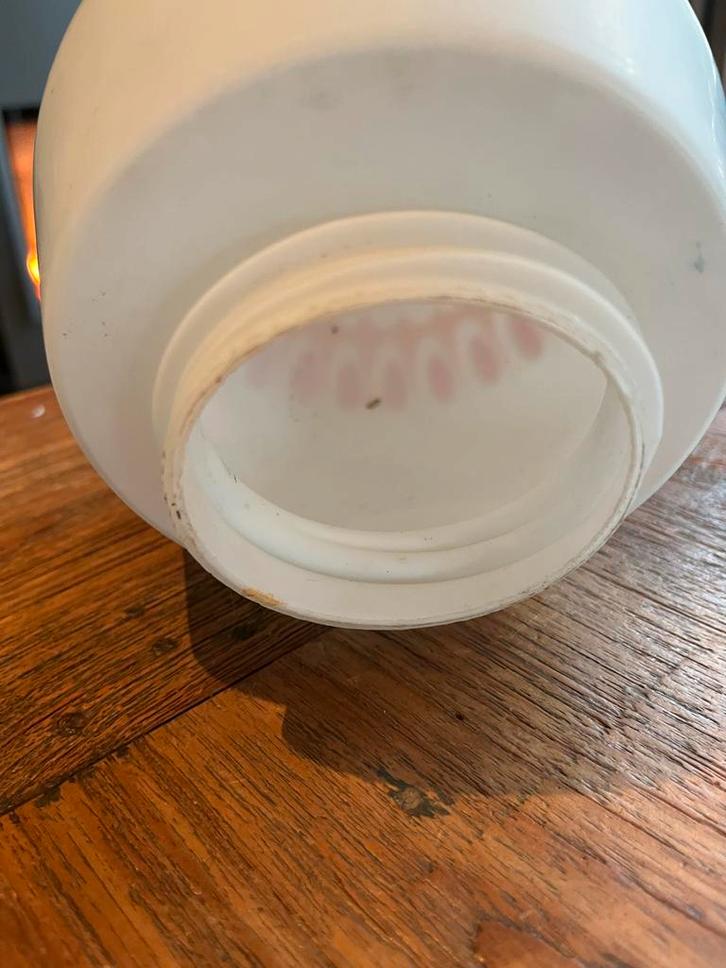 8x Witte Bol Lampenkappen & Retro Oranje, Huis en Inrichting, Lampen | Lampenkappen, Gebruikt, Minder dan 25 cm, Rond, Wit, Ophalen of Verzenden