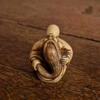 Antieke Netsuke - Wijze Man met Baard, Antiek en Kunst, Ophalen of Verzenden