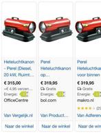 HETELUCHTKANON PETROLEUM HEATER HETE LUCHT KANON THERMOSTAAT, Ophalen of Verzenden