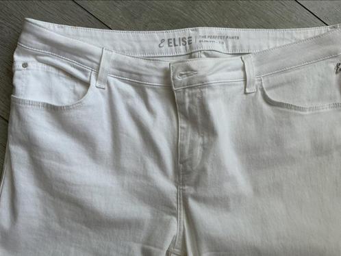 WITTE STRECH BROEK SLIM FIT 7/8 VAN ELISE MAAT 44, Kleding | Dames, Broeken en Pantalons, Zo goed als nieuw, Maat 42/44 (L), Wit