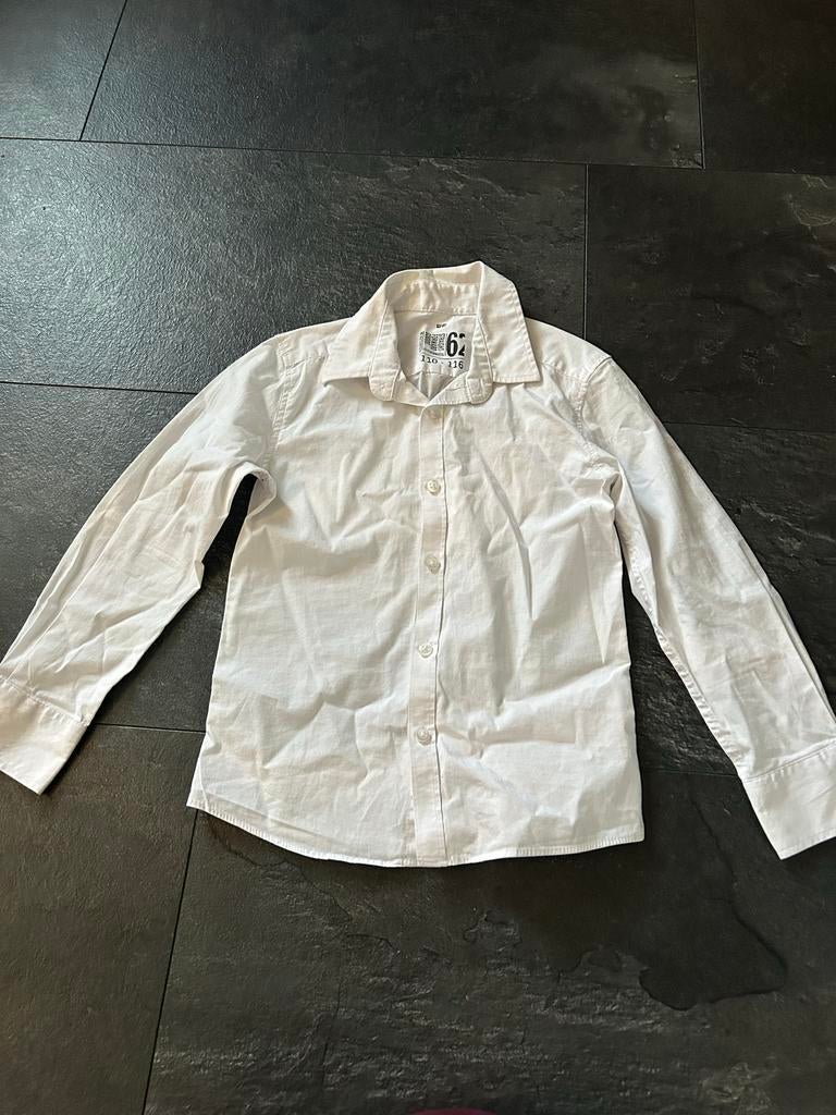 Witte nette blouse we maat 110/116 merk WE, Ophalen of Verzenden, Zo goed als nieuw, Jongen, Overhemd of Blouse