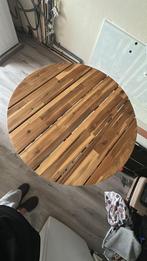 Houten bartafel met metalen poten, Ophalen of Verzenden