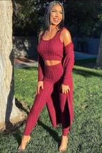 Dames loungewear set comfy 3 piece long sweater legging top, Hot miami styles, Maat 46/48 (XL) of groter, Nieuw, Ophalen of Verzenden