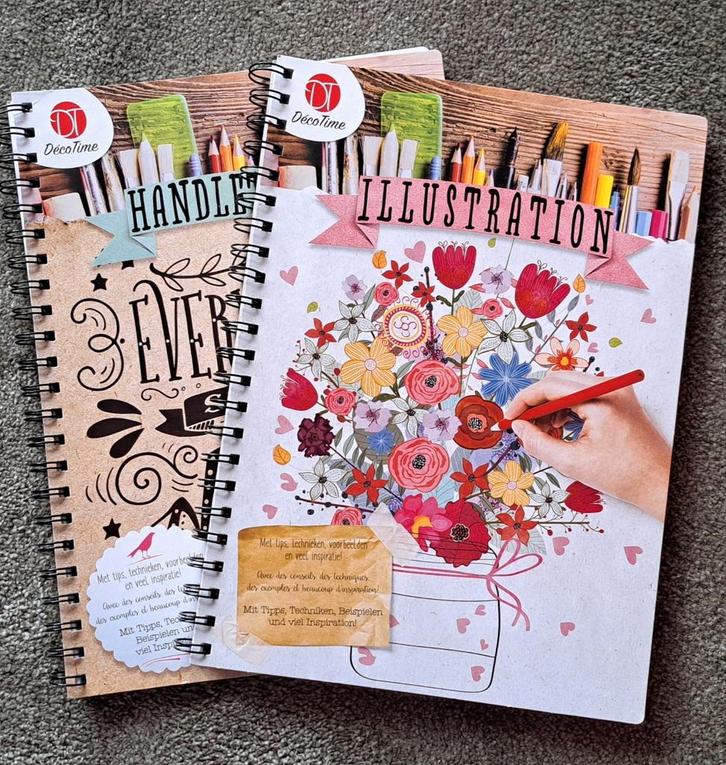 Decotime werkboeken handlettering en illustraties, Boeken, Hobby en Vrije tijd, Nieuw, Scrapbooking en Knutselen, Geschikt voor kinderen