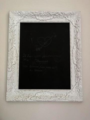 Vintage houten krijtbord – 55 x 45 cm beschikbaar voor biedingen