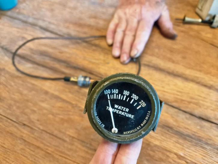 Amerikaans Voertuig Watertemperatuurmeter Willy Dodge etc, Auto-onderdelen, Dashboard en Schakelaars, Amerikaanse onderdelen, Jeep