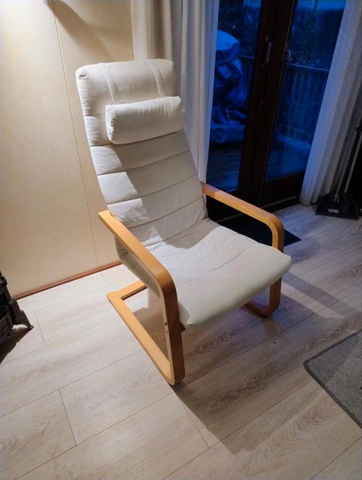 Comfortabele relaxstoel, Huis en Inrichting, Fauteuils, Gebruikt, Hout, Stof, 50 tot 75 cm, 75 tot 100 cm, Ophalen