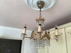 Hanglamp Antiek, goudkleurig met strasssteentjes, Antiek en Kunst, Ophalen