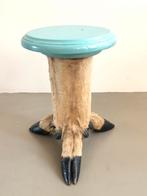 Brocante krukje met hertenpoot voet, Ophalen of Verzenden, Zo goed als nieuw, Hout