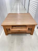 Teak houten salontafel robuust, Ophalen, Gebruikt, 100 tot 150 cm, Teakhout