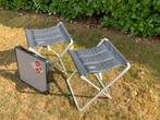 2x Crespo AL-302 Deluxe Viskruk/Voetenbank + 1x oplegblad, Ophalen of Verzenden, Zo goed als nieuw, Campingstoel