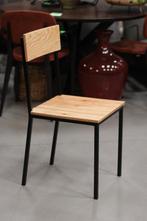 8x leuke eetkamerstoel metaal hout industrieel scandinavisch, Huis en Inrichting, Stoelen, Ophalen, Zo goed als nieuw, Metaal