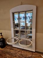 Spiegel met potringen - wit hout, Minder dan 50 cm, Nieuw, Ophalen of Verzenden, Minder dan 100 cm
