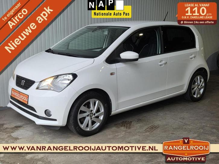 Seat Mii 1.0 Sport Connect, 1e eig., airco, cruise, 15" lmv, Auto's, Seat, Bedrijf, Te koop, Mii, ABS, Airbags, Airconditioning