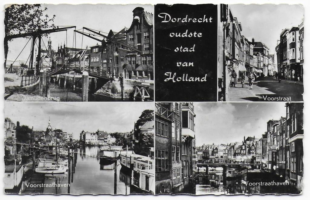 Dordrecht Oude Gelopen Ansichtkaart ( B6366 ), Ophalen of Verzenden, 1960 tot 1980, Gelopen, Zuid-Holland